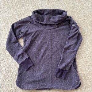 Columbia Women's Heathered Purple Cowl Neck Sweater